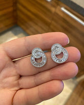 Circle Diamond Studs