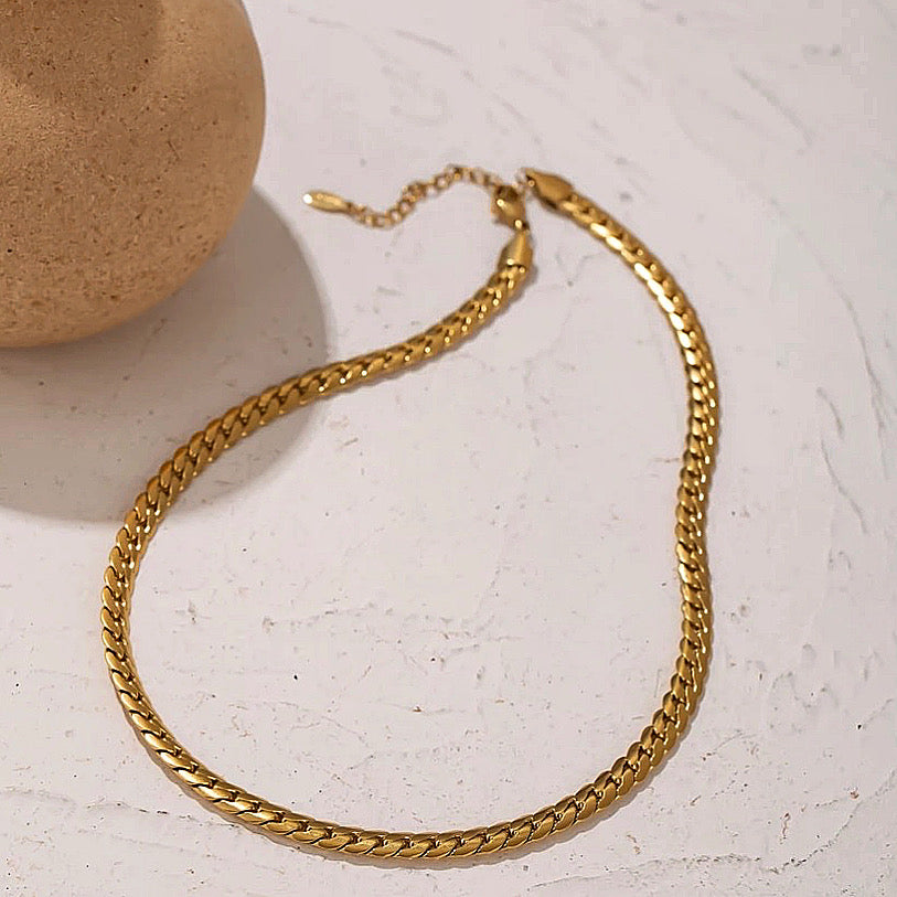 Stainless Steel Gold Plated Snake Chain