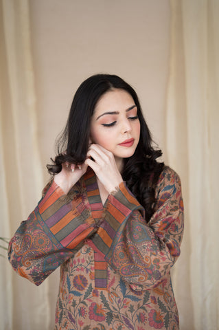 Floral Pashmina Kurta