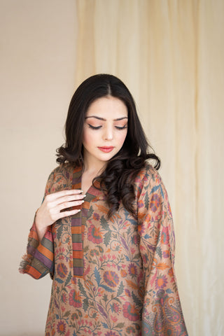 Floral Pashmina Kurta