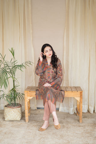 Floral Pashmina Kurta