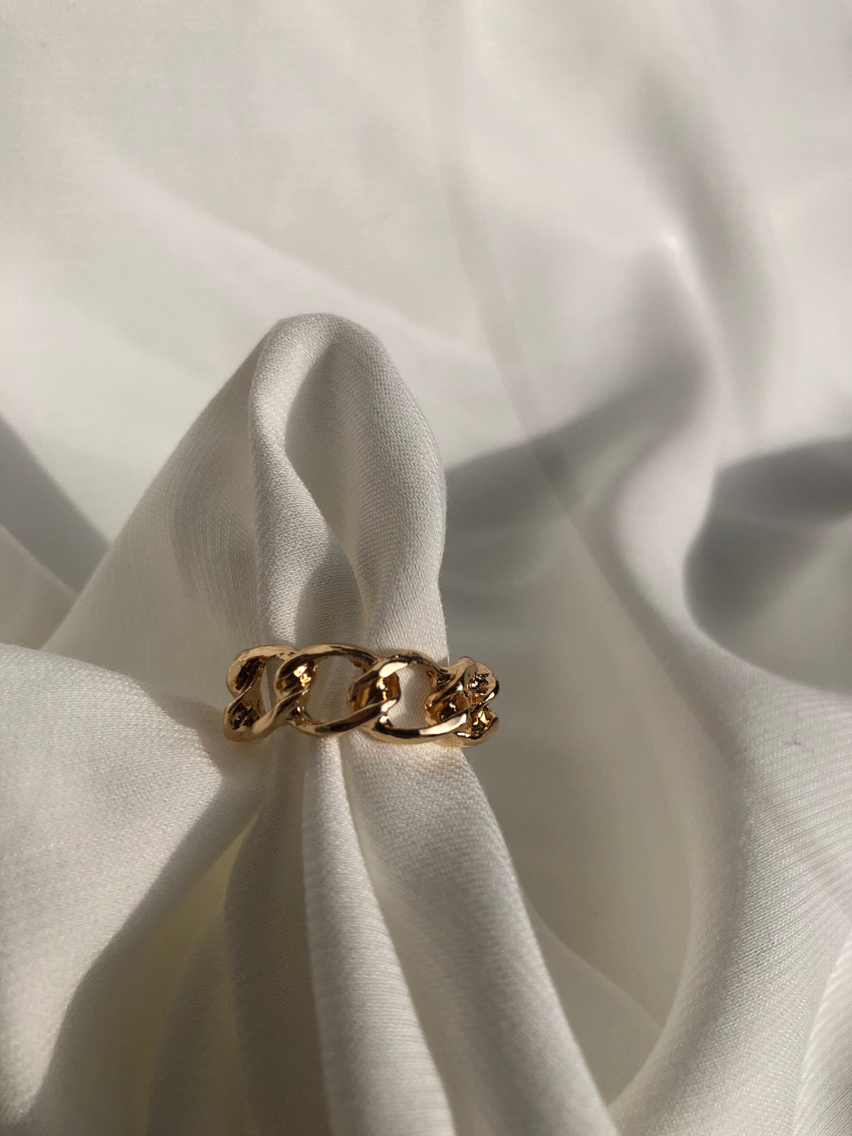 Adjustable Gold Chain Ring