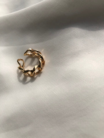 Adjustable Gold Chain Ring