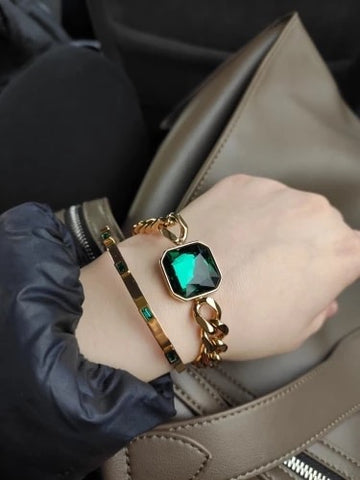 Emerald Gold Bracelet